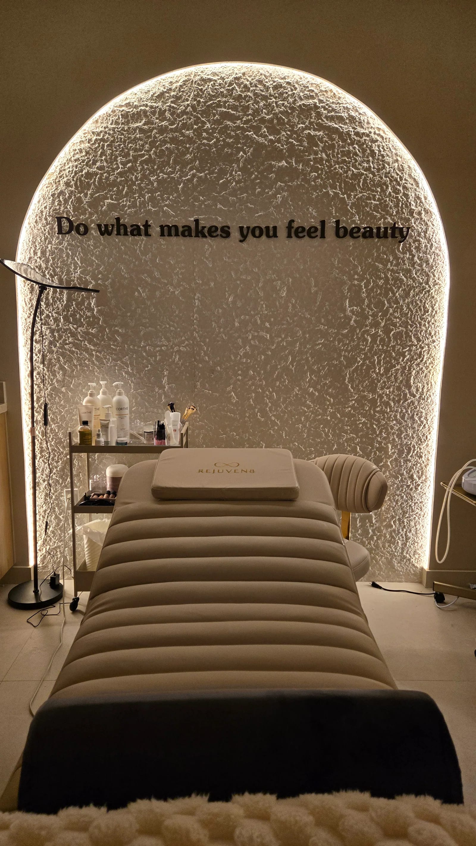 A Rejuven8 treatment room in the evening, a photo used here until Rejuven8's own NOUVADerm photo arrives